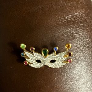 Vintage Swarovski mask pin/brooch